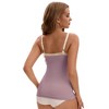 INSPIRE CHIC Women's Lace V Neck Pregnancy Cami with Built-In Bra Maternity Nursing Tank Top for Breastfeeding - 2 of 4