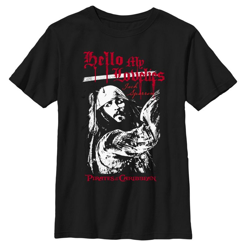 Boy's Pirates of the Caribbean: Curse of the Black Pearl Jack Sparrow Hello My Lovelies T-Shirt, 1 of 6