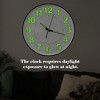 Clockswise 14" Decorative Glow in the Dark Quartz Wall Clock Battery Operated Classic Round Design Luminous Green Numbers & Hands Easy to Read Face - 3 of 4