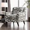 Farreau Animal Pattern Chair Ivory/Black - Furniture Of America: Transitional Style, Wood Frame, Foam Fill - 2 of 4