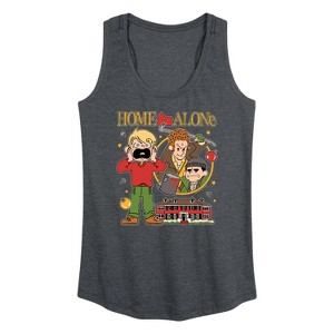 Women's - Home Alone - Collage-Women's Racerback Tank Graphic Racerback Tank - 1 of 4