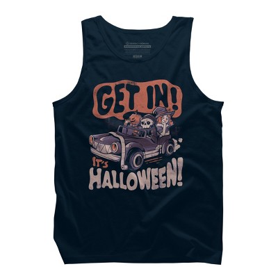 Men's Design By Humans Get In Its Halloween - Halloween Pumpkin Skull Gift By EduEly Tank Top