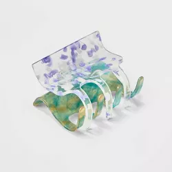Two-Tone Translucent Hair Claw Clip - Wild Fable™ Green/Blue