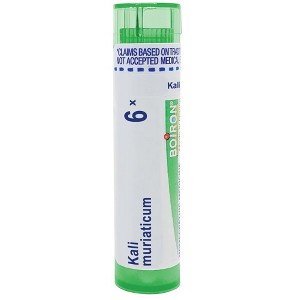 Kali Muriaticum 6X by Boiron Homeopathic Single Medicine For Cough, Cold & Flu  -  80 Pellet - 1 of 2