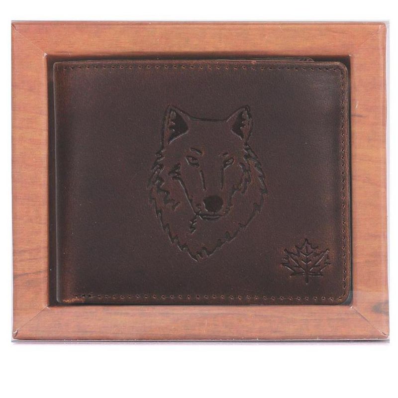 Karla Hanson CANADA WILD Men's Hunter Leather Wallet - Timber Wolf, 5 of 6