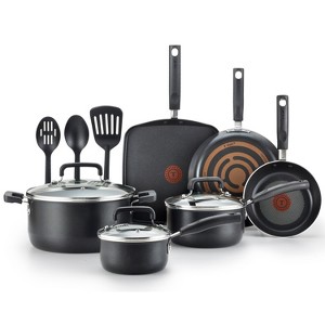 T-fal 12pc Nonstick Cookware Set, Signature, Black : Target