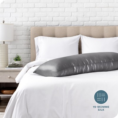 Grey Mulberry Silk Body Pillowcase with Zipper
