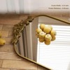 65"x22"  Arched Full Length Mirror Metal Vintage Mirror Baroque Style,Antique Gold - 3 of 4