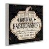 Stupell Industries Black Hat Haberdashery Halloween Sign Spooky Heirloom Quality Framed Giclee Art, Gray, 30" x 24" - 2 of 4