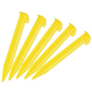 Unique Bargains Camping Canopy Plastic Pegs Lightweight Tent Stakes with Hook - 1 of 4