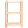 VidaXL 3-Tier Storage Rack 23.6 in.x15 in.x35.4 in. Solid Pinewood 330.7 lb - 3 of 4