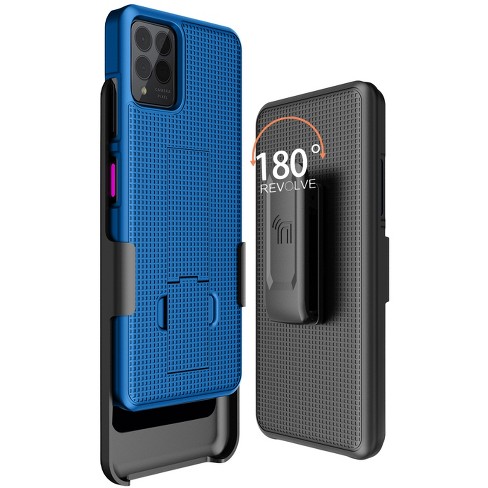 Nakedcellphone Combo For T-mobile Revvl 6x Pro 5g (2023) / Revvl 6 Pro 5g  (2022) - Case With Stand And Belt Clip Holster - Blue : Target