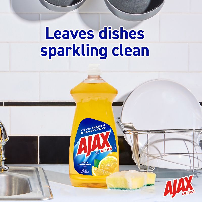 Ajax Lemon Ultra Super Degreaser Liquid Dish Soap - 28 fl oz, 4 of 15