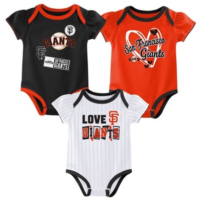 MLB San Francisco Giants Infant Girls' 3pk White Bodysuit
