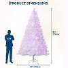 9 Ft Rose Gold Tinsel Prelit Christmas Tree with 250 Warm White LED Lights, Sturdy Stand, Sparkle Xmas Decoration for Homes & Offices - 3 of 4