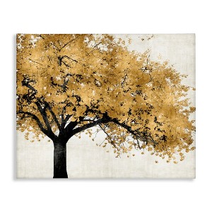 Stupell Industries Traditional Tree with Autumn Leaves over Neutral Canvas Art, 30" x 24" - 1 of 4
