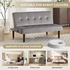 Mini Folding Futon Sofa Bed,45" Small Loveseat Couch with Adjustable Backrest & Charging Port, Modern Sleeper Recliner - 4 of 4