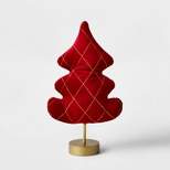 10" Decorative Fabric Christmas Tree Dark Red - Wondershop™