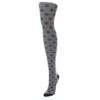 Memoi Diamond Daze Cotton Blend Sweater Tights Black M-L - 4 of 4