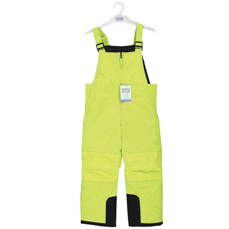 Hudson Baby Unisex Snow Bib Overalls, Solid Lime, 2 of 4