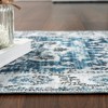 Washable Bohemian Rug Bedroom Office Dining Room Washable Area Rug, 4' x 6' Blue - 4 of 4