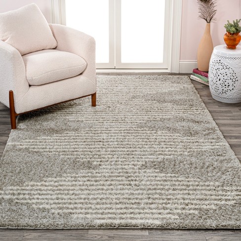 Light Gray Indoor Shag Carpet Mat Area Rug 3 x 5 4 x 6 5 x 8 Ft Stain  Resistant