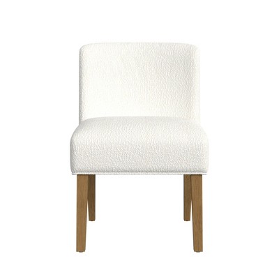 Upholstered Dining Chair Cream Boucle - HomePop