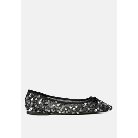 Обувь London Rag Womens Sequin Embellished Sheer Ballet Flats 7