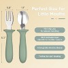 Toddler Utensils,6 Pack toddler fork and spoon set, Stainless Steel Baby Forks and Spoons - 2 of 4