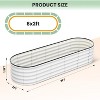 DobleePy Oval Galvanized Raised Garden Bed for Outdoor, Open Base Planter Box, Tool-Free Assembly, Rust Resistant - 2 of 4