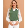INSPIRE CHIC Women's V Neck Sleeveless Pullover Knit Sweater Vest - 2 of 4