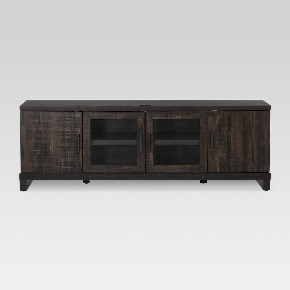 65 TV Stand Weathered Pine (Green) - Threshold