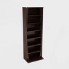 Atlantic Canoe Curved Multimedia Cabinet Brown: Media Storage Cabinet with 7 Shelves, Holds 231 CDs - 3 of 4