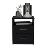 FONTOI 20"H Nightstand with Two Drawers&One Shelf, End Table with Layered Storage Space&Open Shelf for Bedroom, Black, 16.02"*19.9"*12.9" - 2 of 4