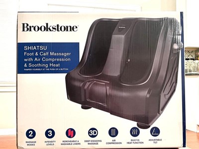 Brookstone Shiatsu Foot And Calf Massager With Air Compression And