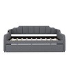 NicBex Twin Size Metal Daybed, Modern Sofa Bed Frame with Adjustable Trundle and LED for Bedroom, Living Room - 4 of 4
