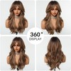 Jessie's Wig Cosplay Heat Resistant Synthetic Wigs Long Ombre mixed Brown Wig With Bangs 24 Inch 1 Pc/Pack - 4 of 4