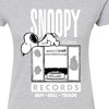 Women's - Peanuts - Snoopy Records Juniors Fitted Graphic T-Shirt - 2 of 4