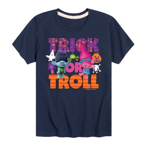 Boys' - Trolls - Halloween Branch and Poppy Trick Or Troll Short Sleeve Graphic T-Shirt - 1 of 4
