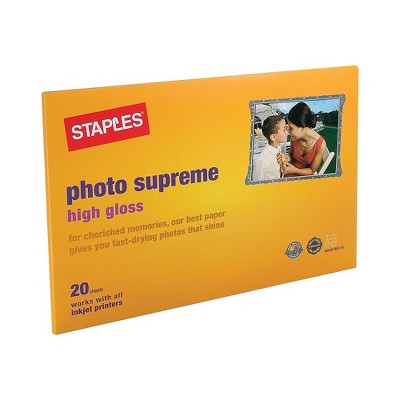 Staples Supreme Glossy Photo Paper 13" x 19" 20/Pack (19901-CC) 564116