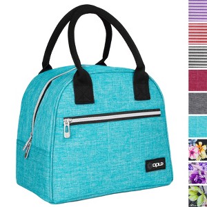 OPUX Insulated Lunch Box Women, Cooler Bag Tote Girls Kids Teen Adult, Soft Reusable Thermal Meal Prep Purse - 1 of 4