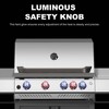 R.W. FLAME 5-Burner Propane Gas Grill with Side Burner, 42,000 BTU, Thick 304 Stainless Steel, 110 lb, Ideal for Daily Cooking & Parties - 2 of 4