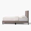Queen Upholstered Bed Frame, Queen Platform Bed With Wing Back Headboard, Wooden Slats, Metal Legs, Queen Size Platform Bed, No Box Spring Needed - 4 of 4