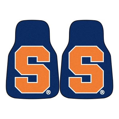 NCAA Syracuse Orange University Carpet Car Mat Set 2pc - Blue