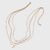 Gold 3 Row With Pearl & Coin Necklace - A New Day™ Gold - 3 of 4