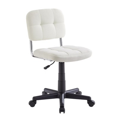 VECELO Modern Armless Home Office Chair 360 Degree Rolling Swivel Height Adjustable