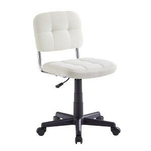 VECELO Modern Armless Home Office Chair 360 Degree Rolling Swivel Height Adjustable - 1 of 4