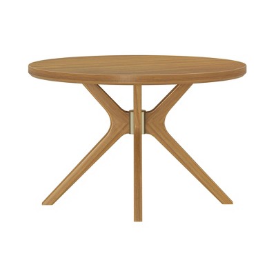 Verso 47'' Pecan Solid Wood Round Dining Table