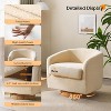 VINGLI 360°Swivel Accent Chair with Engineered Wood Base and Removable Cushion for Living Room, Bedroom - 3 of 4