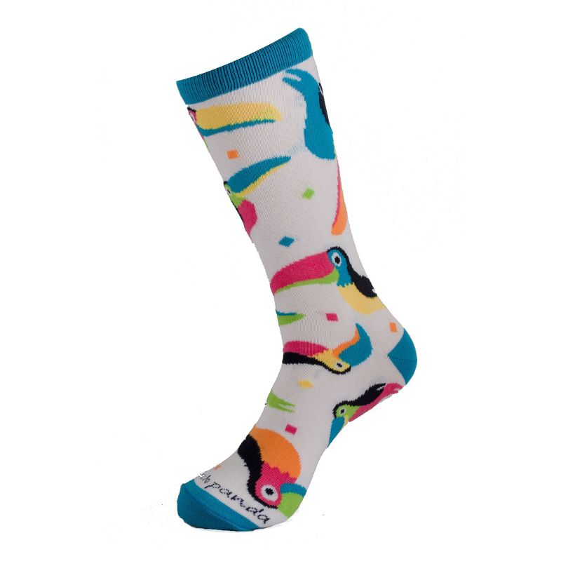 Colorful Toucan Pattern Socks for Tweens from the Sock Panda (Tween Sizes, Small), 5 of 6